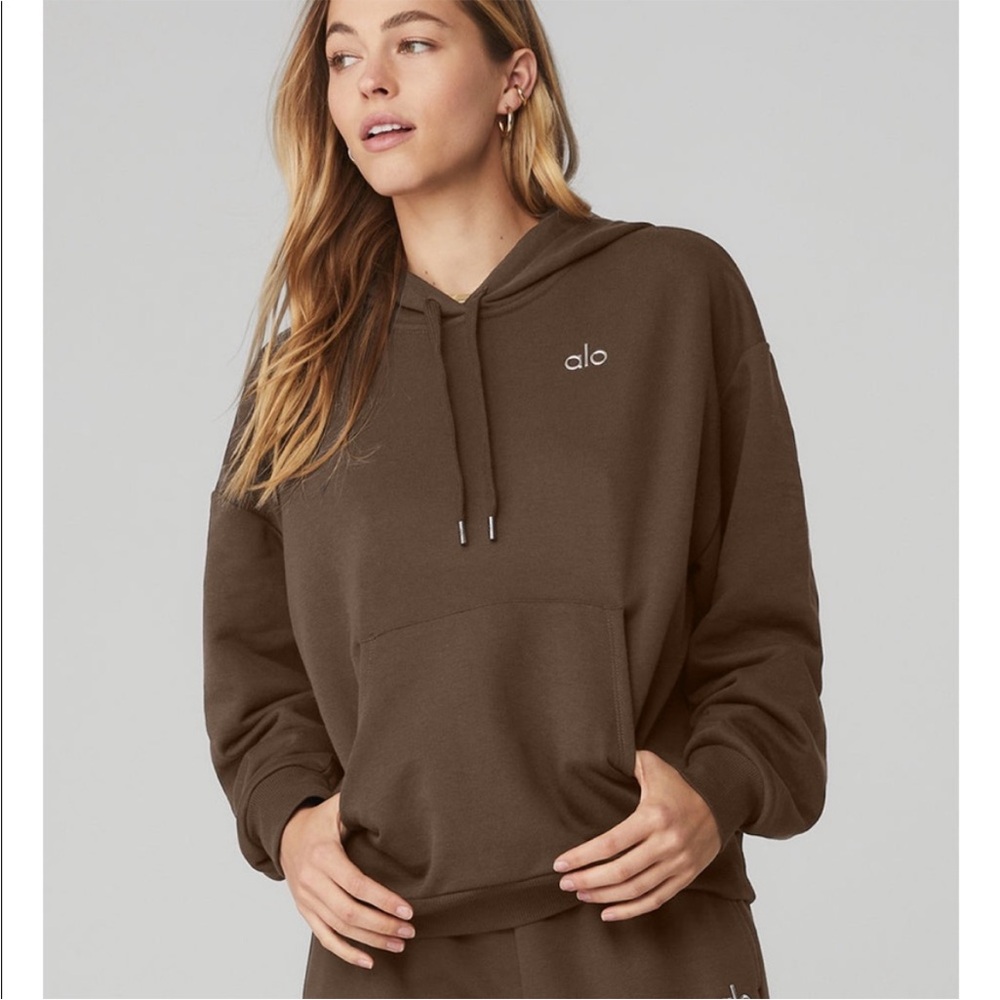 ALO Yoga Brown Pullover Hoodie
